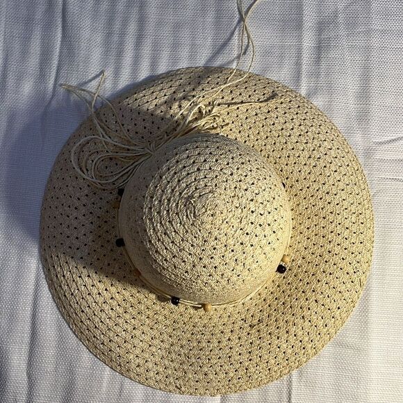 CUPSHE Bikini Bundle V Neck Crisscross Back Self Tie Straw Hat Bundle Size M - Picture 5 of 8